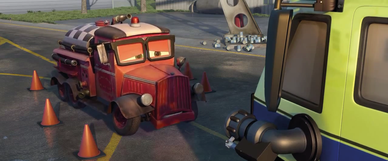 planes fire and rescue fire truck