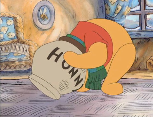 Image Winnie The Pooh Has Got His Head Stuck In The Honey Pot Disney Wiki Fandom 