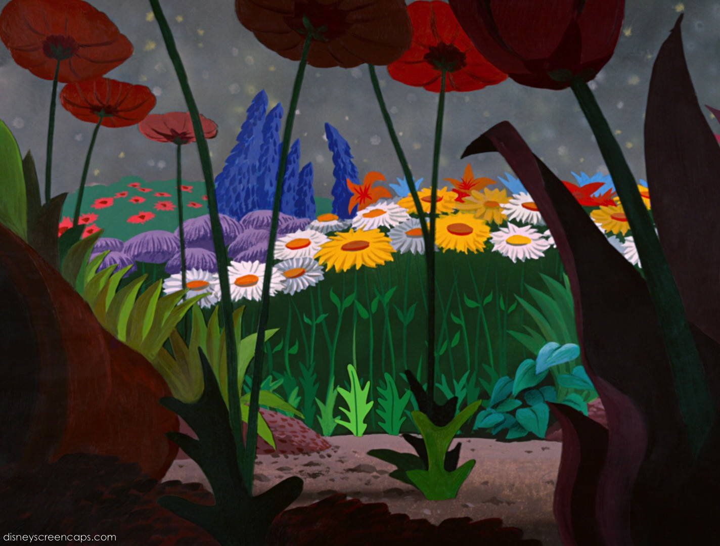 meadow of living flowers