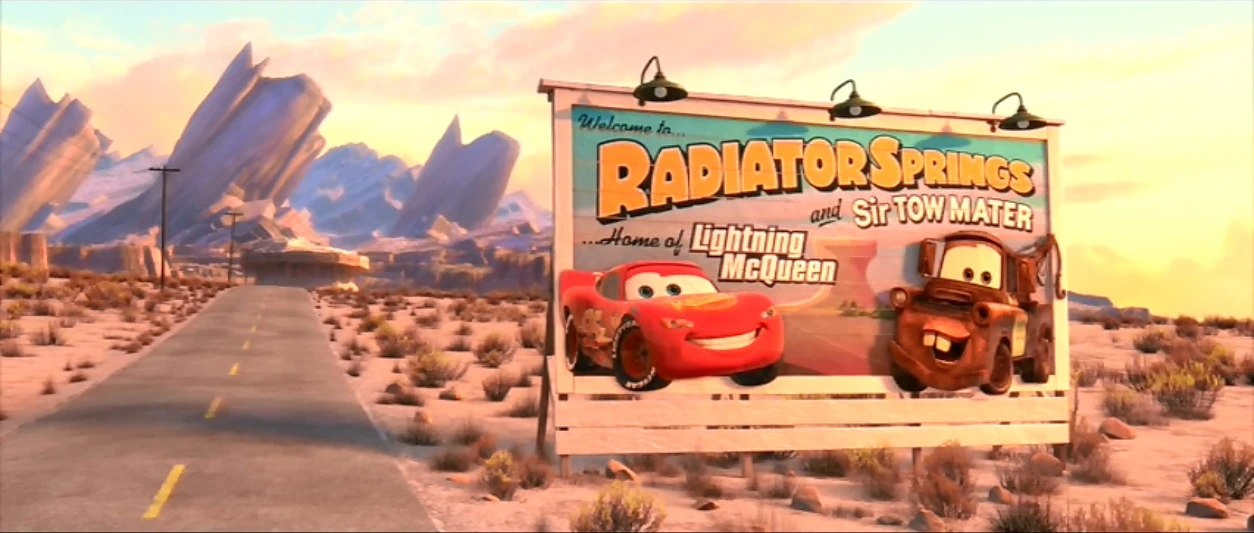 Image Radiator Springs sign updated.jpg Disney Wiki FANDOM