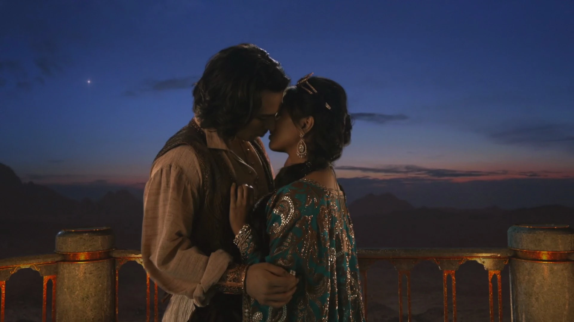 Image Once Upon a Time 6x15 A Wondrous Place Aladdin and Jasmine Kiss 2.jpg Disney