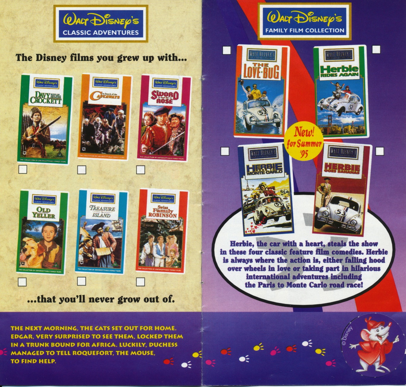 category disney videos and dvds disney wiki fandom powered by wikia family video flyer