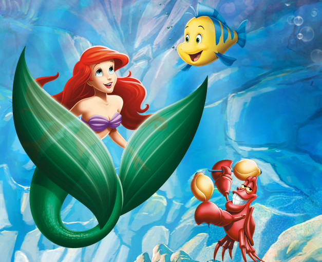 image ariel sebastian and flounder poster png disney wiki