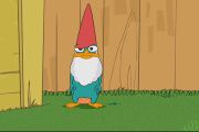 Perry as a lawn gnome