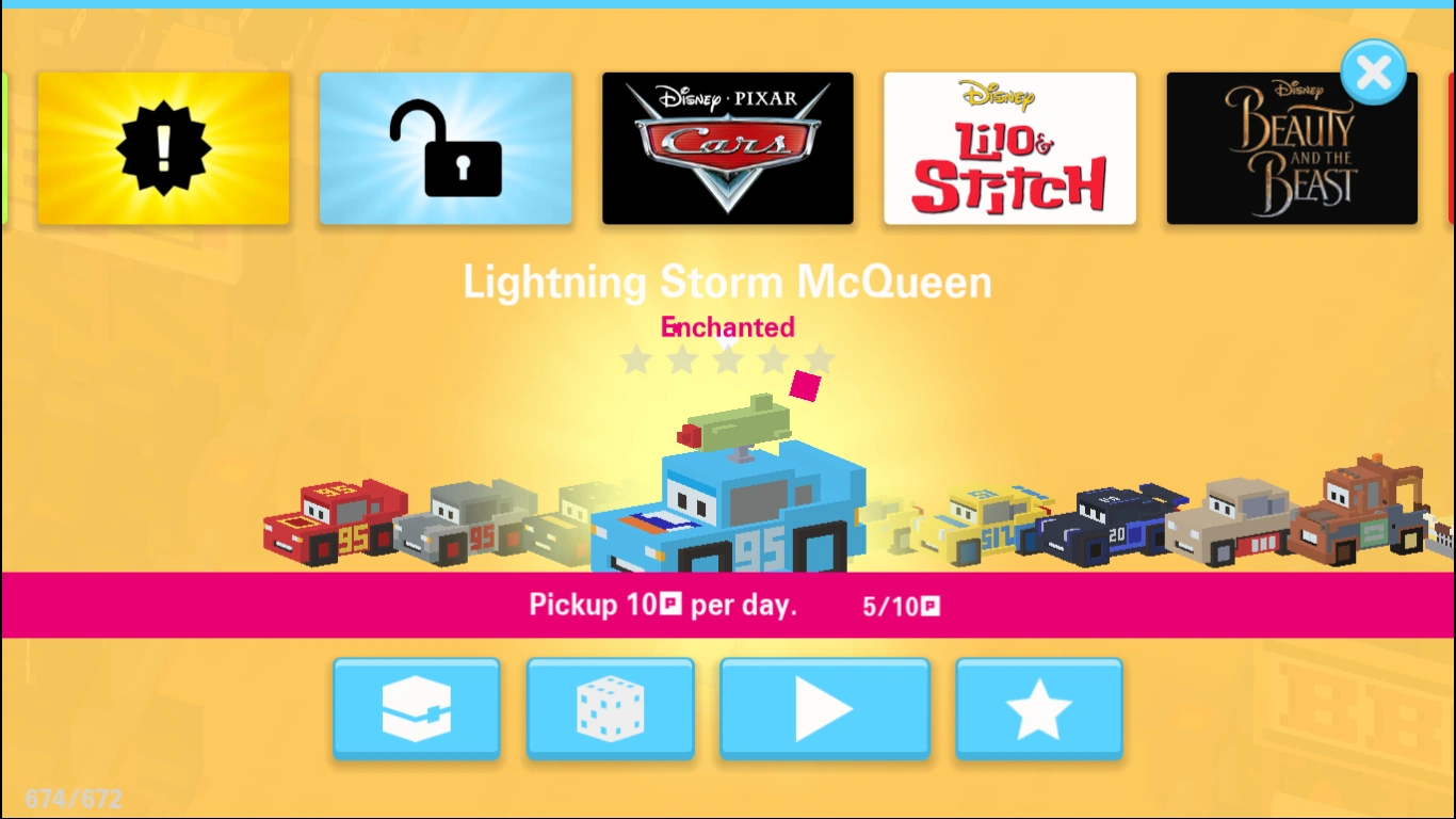 disney crossy road cars