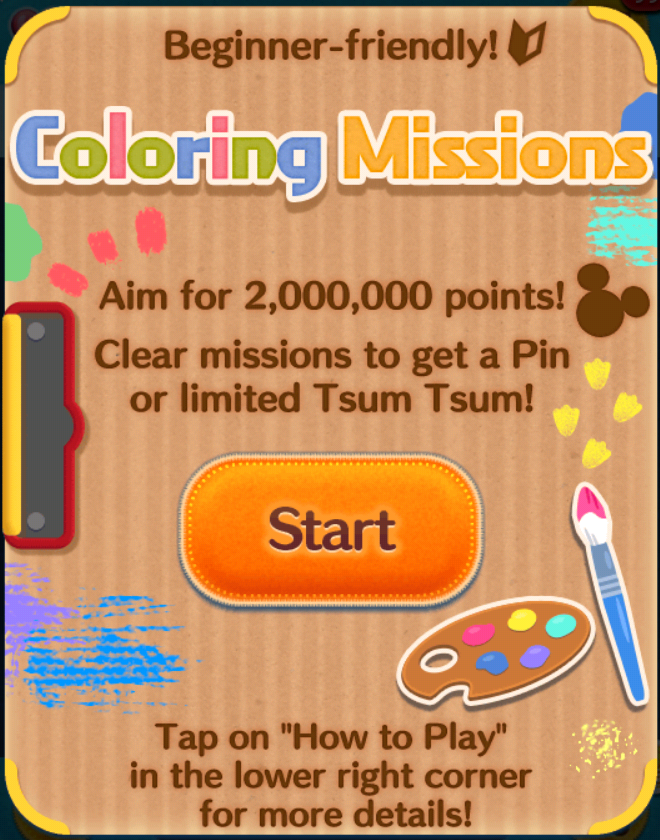 International Events Coloring Missions Disney Tsum Tsum