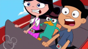 Perry and Isabella in the coaster