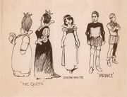 Snow white Boceto personajes