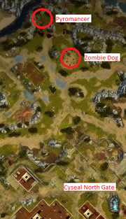 DOS Quest The Elemental Caves map
