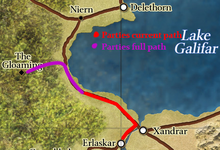 Map paths