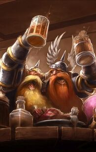 Dwarves drinking