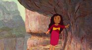 Mia on a path in a canyon