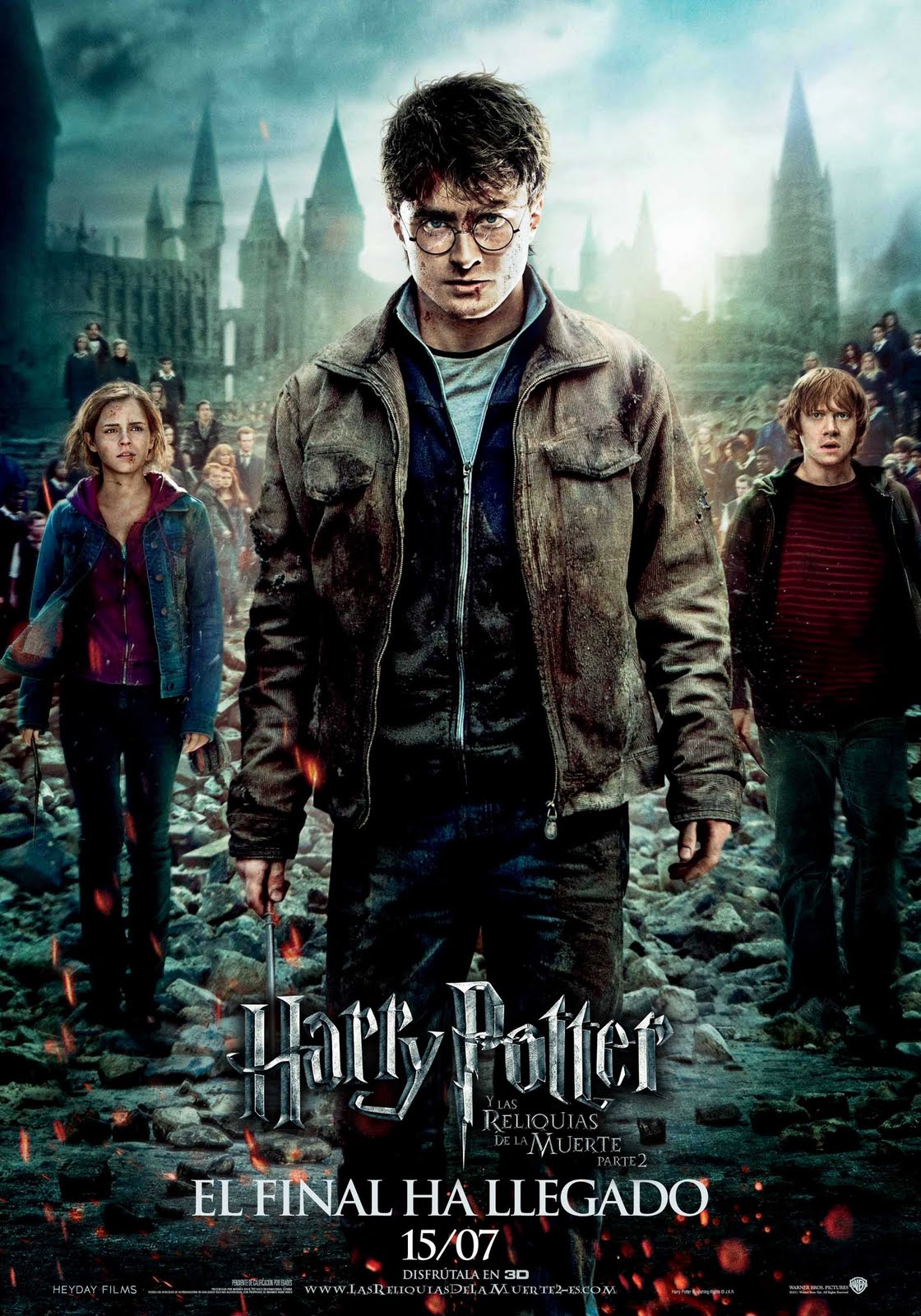 Resultado de imagen para harry potter y las reliquias de la muerte parte 2 poster latino