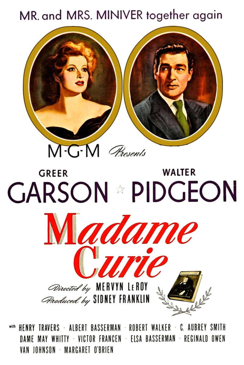 Resultado de imagen de poster madame curie 1943