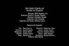 Créditos de doblaje de (500) Días con Ella (DVD)