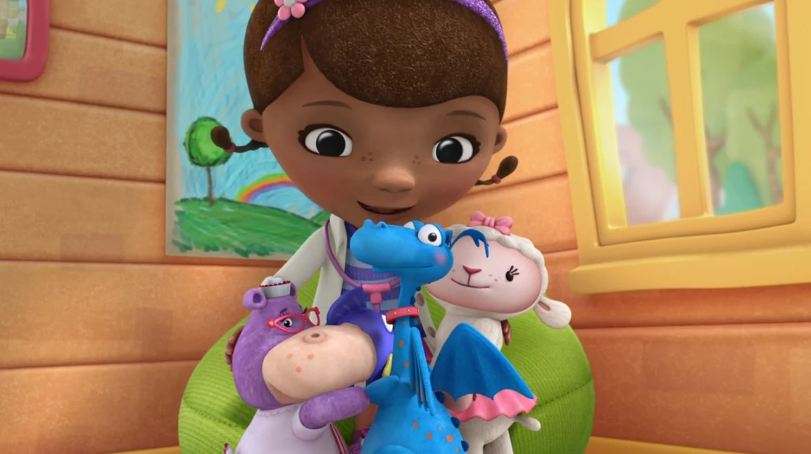 Image Doc, stuffy, lambie, hallie and squeakers group hug.jpg Doc