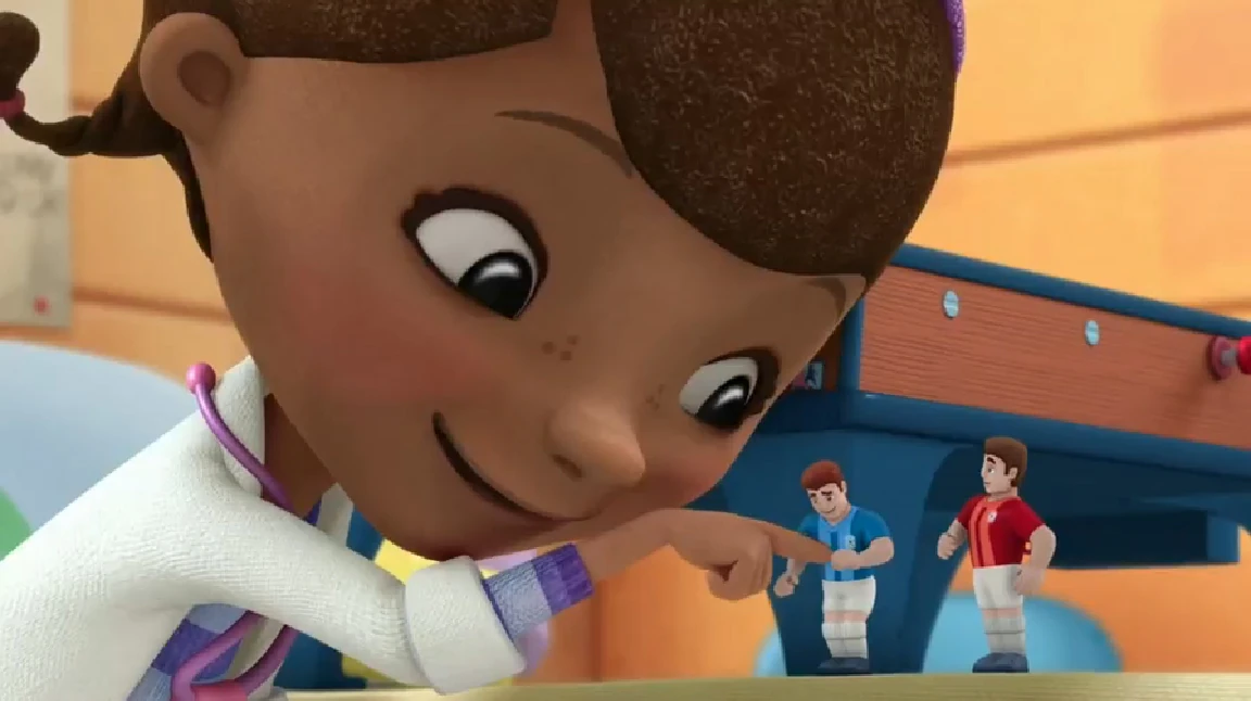 Image Doc tickles johnny foosball.jpg Doc McStuffins Wiki FANDOM