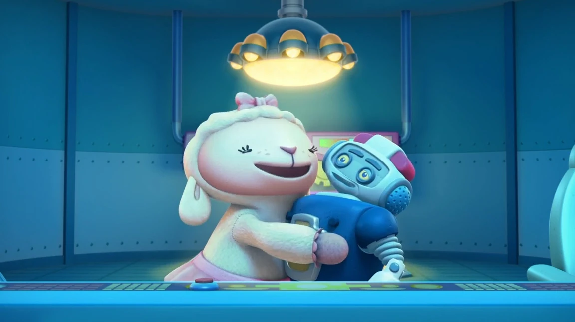 Image Lambie hugs robot ray.jpg Doc McStuffins Wiki FANDOM