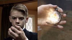 Tim Latimer with Chameleon Arch Pocket Watch