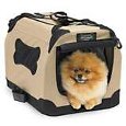 Small dog in crate