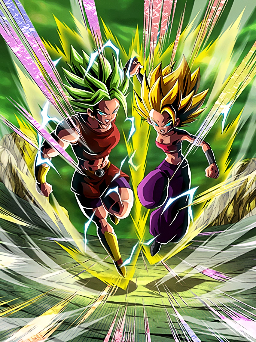 Les deux plus fortes de tout l'Univers Caulifla Super Saiyan 2 & Kale