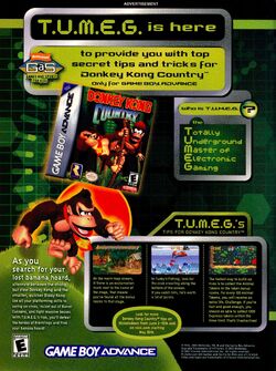 Donkey Kong Country Gameboy Advance print ad NickMag June july 2003