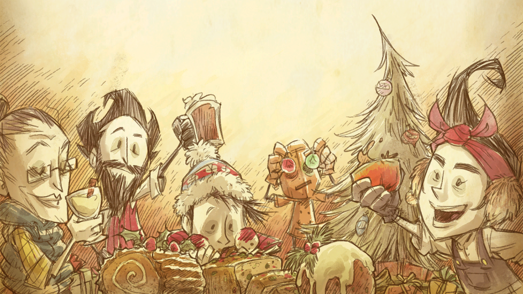 Don t screen. Don't Starve together арт. Don't Starve together загрузочные экраны. Don't Starve Рождество. Don't Starve together Winter's Feast.