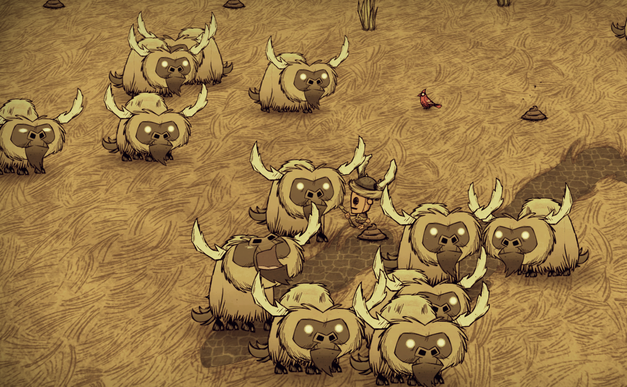 Znalezione obrazy dla zapytania don't starve beefalo herd