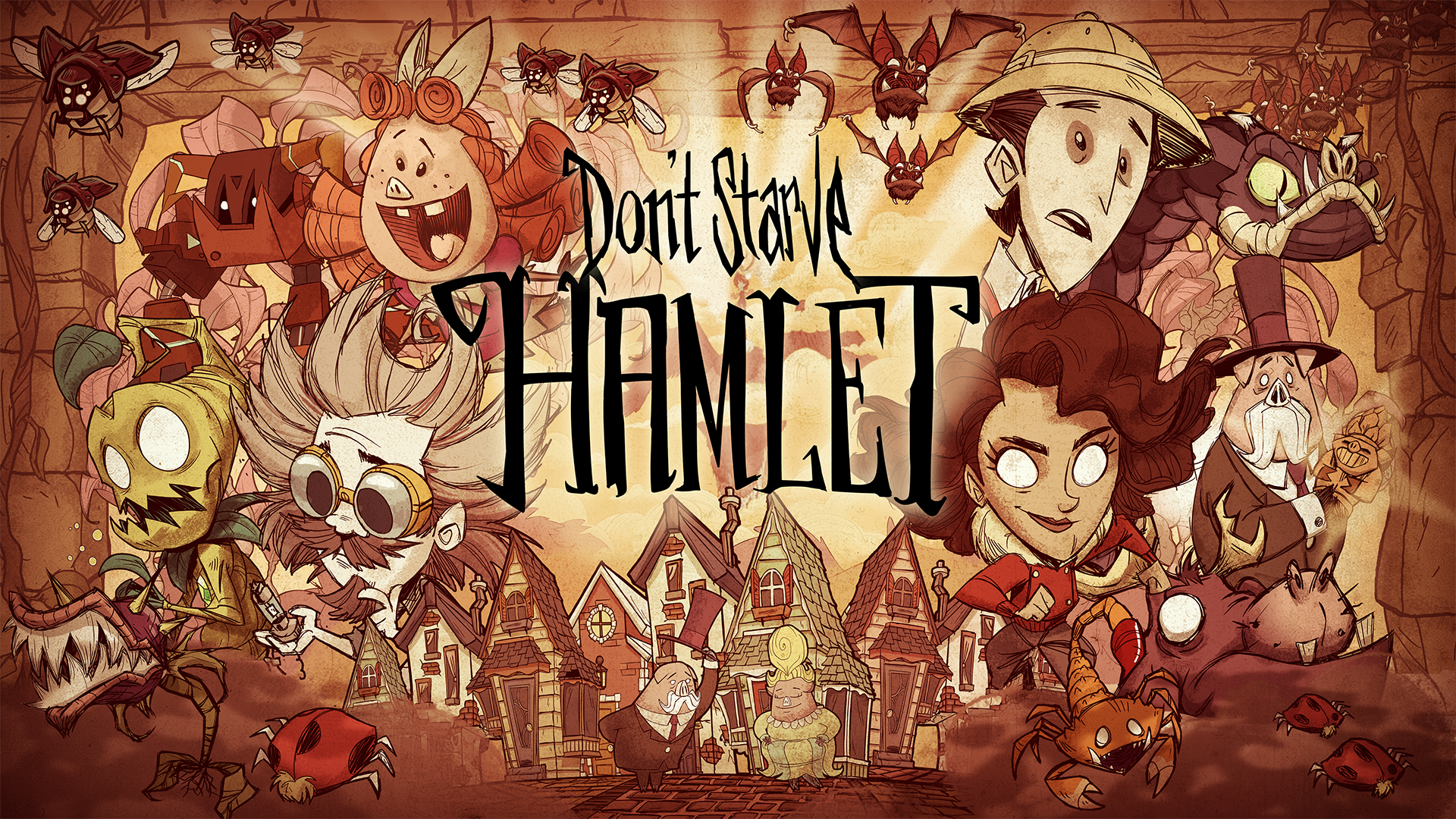 Донт хай. Don`t Starve Hamlet. Don't Starve Хамлет. Донт старв Гамлет. Don't Starve фон.