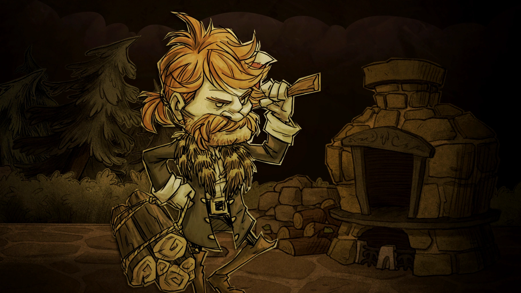 Image - Fur Trader Woodie Loading Screen.png | Don't Starve game Wiki
