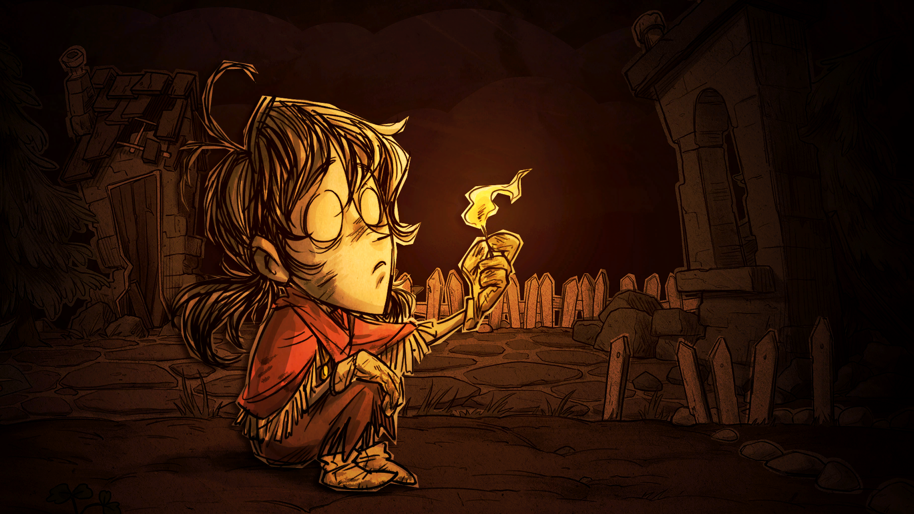 Don t screen. Донт старв. Don t Starve together. Don't Starve together Уиллоу арт. Don't Starve together загрузочные экраны.