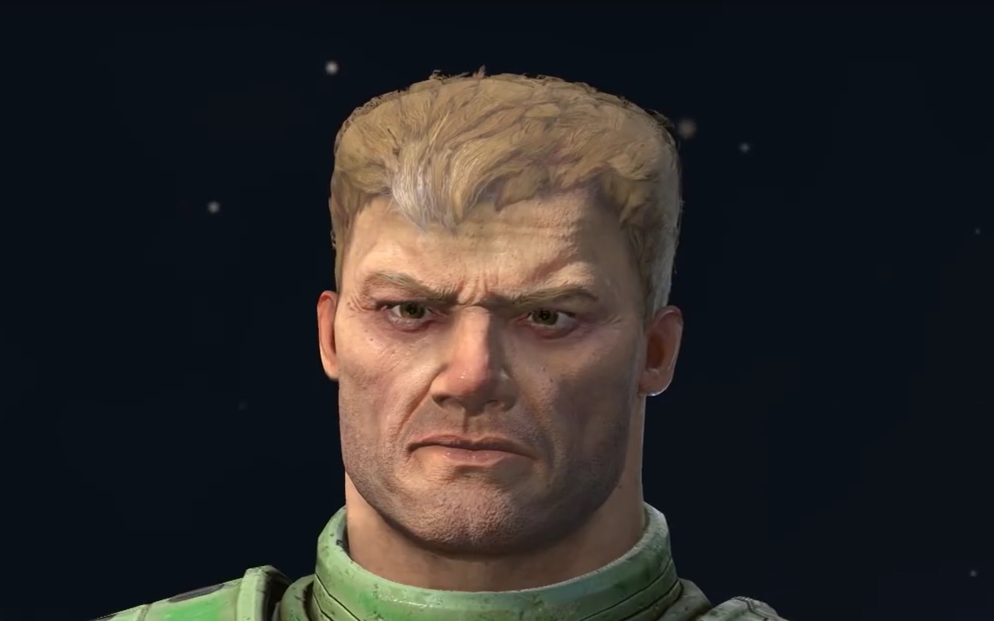 Doomguy Without His Helmet