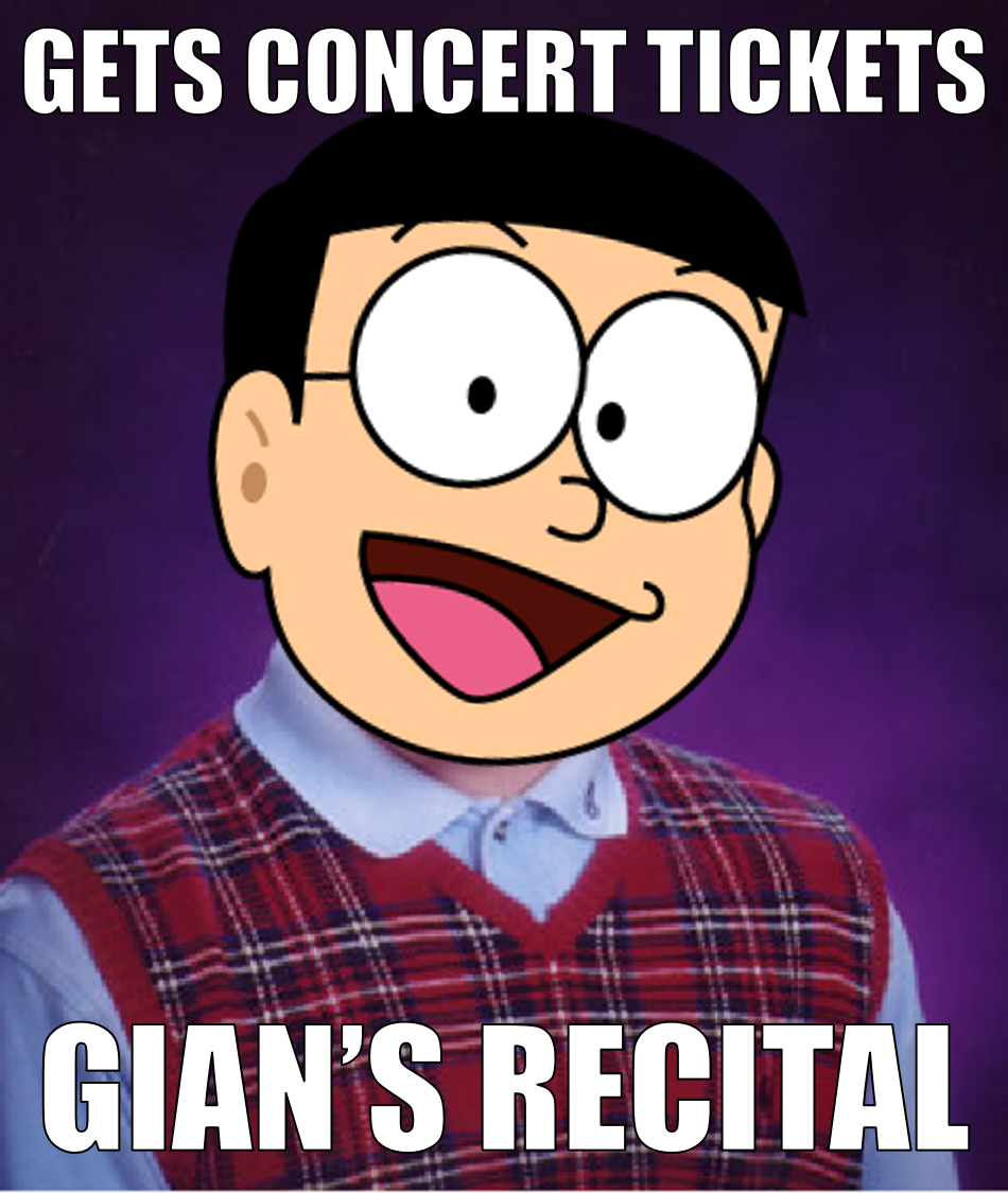 Image Bad  Luck Nobita meme png Doraemon  Wiki FANDOM 