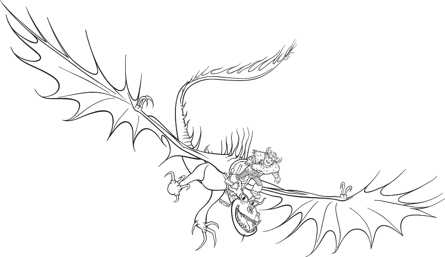 bild - ausmalbild rotzbakke und hakenzahn httyd2 mytoys
