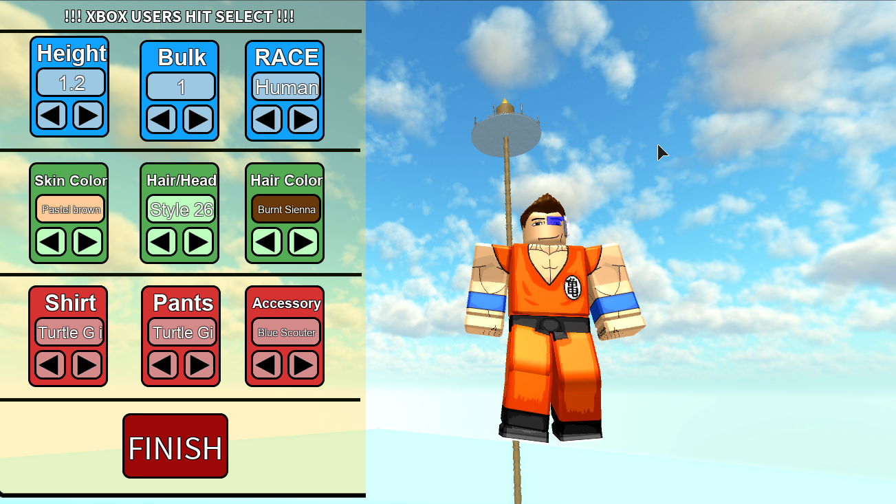 Character Dragon Ball Z Final Stand Wiki Fandom - how to spawn as a custom character in roblox
