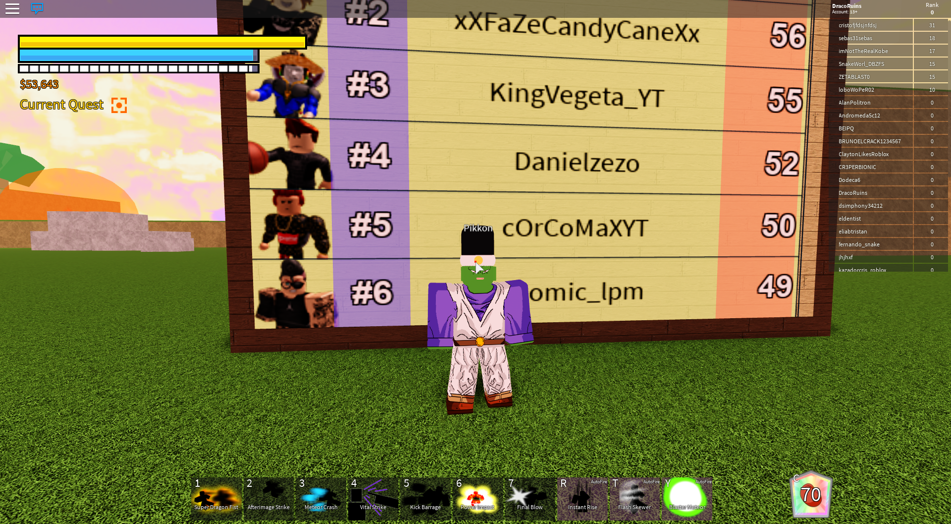 Dragon Ball Z Final Stand Roblox