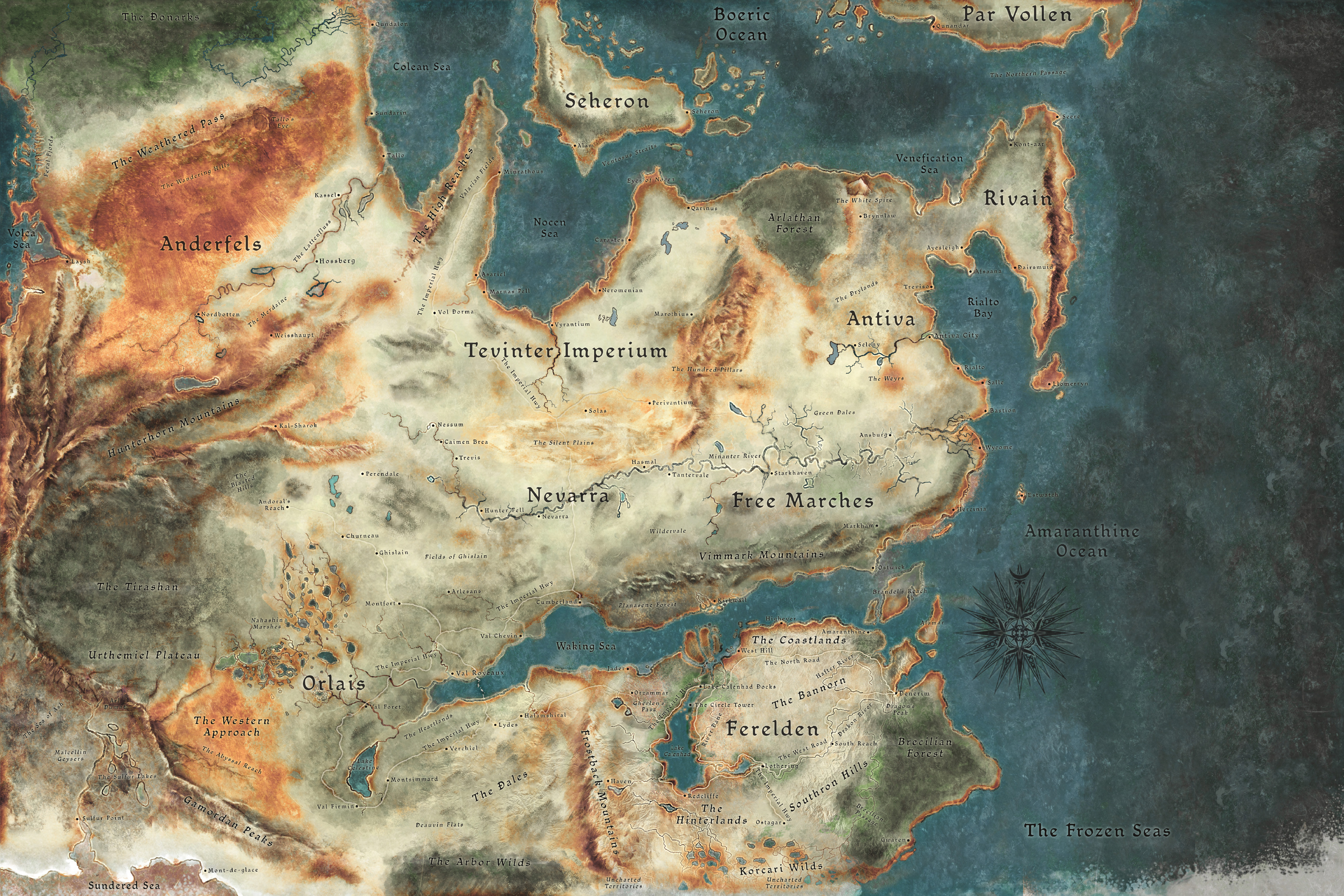 dragon age inquisition map Thedas Dragon Age Wiki Fandom