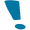 Exclamation mark-blue