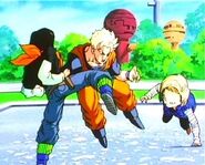 A-17 y A-18 vs Gohan del futuro