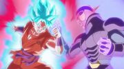 Goku SSBlue Kaioken contro Hit