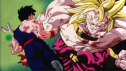 Broly attacks Gohan
