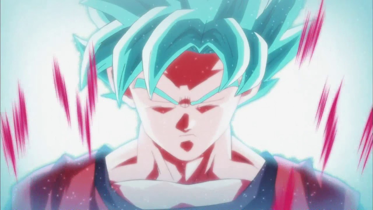 Goku si trasforma in Super Saiyan Blue Kaioken x20 contro Jiren