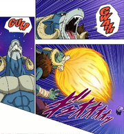 Moro assorbe l'attacco del Grande Kaioshin