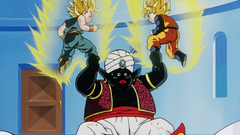 Mr Popo cerca di fermare Trunks e Goten
