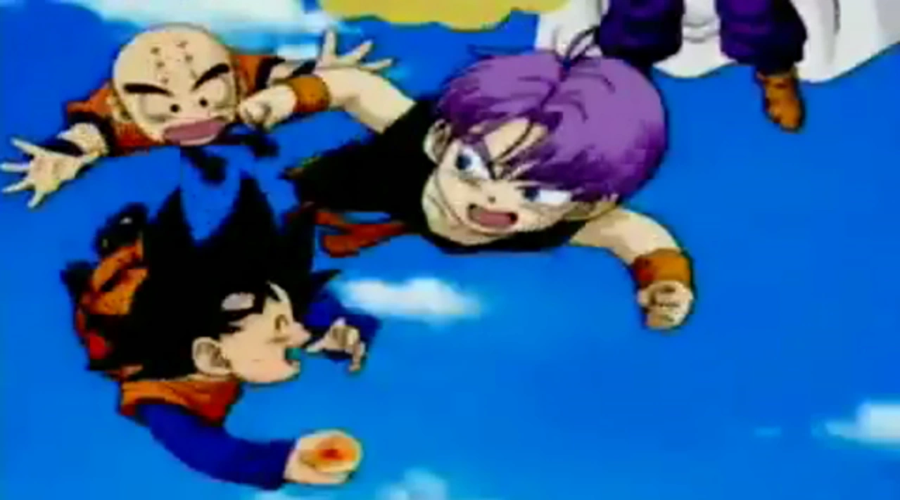 Image Goten and Trunks playing with Krillin.png Dragon Ball Wiki