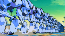 Le robots guerriers en nombre