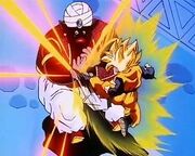 Goten ataca a Mr. Popo