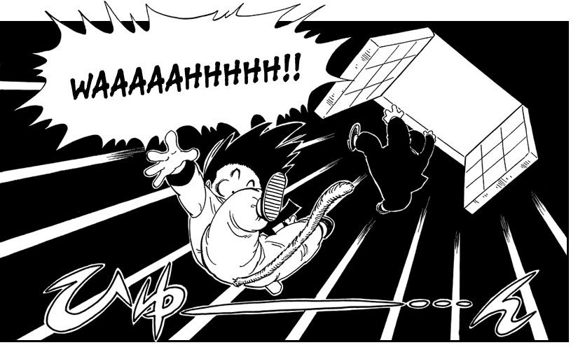 image goku and android 8 fall through a trap door jpg dragon