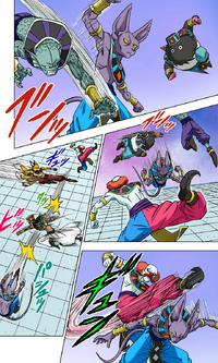 Beerus empleando la Doctrina egoísta manga a color
