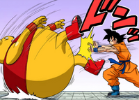 Goku hace rodar a Botamo
